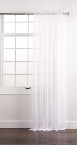 Miniatura 11 de Stylemaster Elegance Cenefa recta de gasa transparente, 60 x 14 pulgadas, color dorado