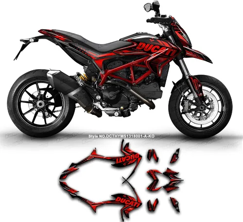 Miniatura 14 de Kit de adhesivos personalizados para Hypermotard Hyperstrada 821 2013 2014 2015 2016, DCTHYMS1318003-KO