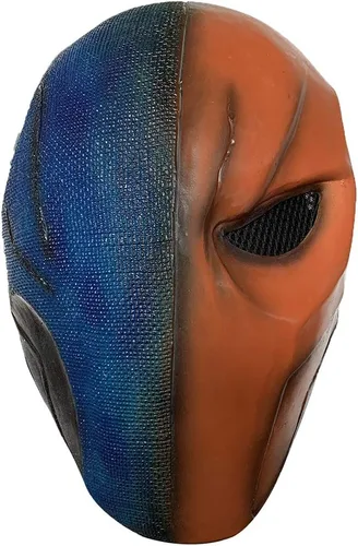 Deathstroke - Máscara de látex de superhéroe de Arkham City para Halloween, accesorios de cosplay