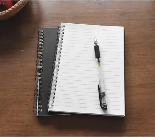 Miniatura 4 de ZZTX Sprial - Cuaderno de papel kraft de tapa blanda con rayas universitarias, planificador de notas encuadernado con alambre, 140 páginas/70 hojas