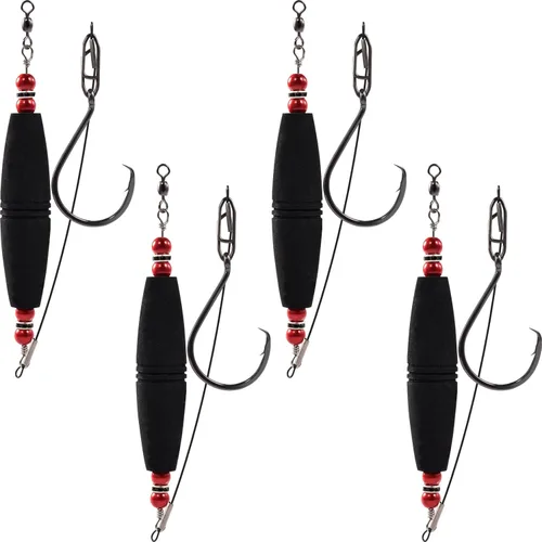 Miniatura 18 de Plataformas de flotador de bagre, bobbers de pesca, corchos, equipo de pesca para gato, combo de clavija de EVA, alta flotabilidad, ganchos Rojo