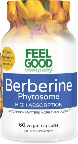 Miniatura 2 de Feelgood Company - Berberina - Alta absorción - equivalente a 2200 mg - Suplemento herbario - Baja glucosa en sangre - Ayuda al colesterol - 60