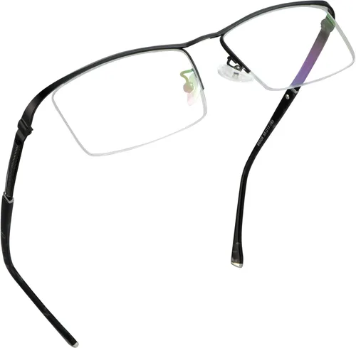 Miniatura 19 de LifeArt Lentes de lectura sin montura de aleación, lentes de bloqueo de luz azul, antifatiga ocular, anteojos para juegos de computadora, gafas