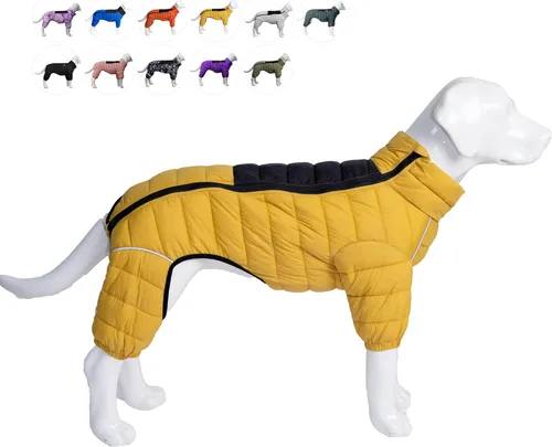 Miniatura 15 de ArmyGreen Abrigo para Perros - Chaleco reflectante cálido para perros pequeños, medianos y grandes, impermeable, resistente al viento, con Verde