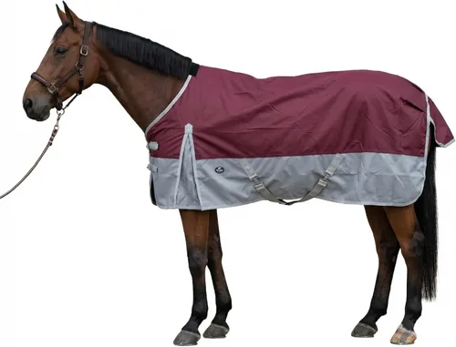 Miniatura 6 de 1200Denier - Manta impermeable y transpirable para caballo (63.8 in), color azul