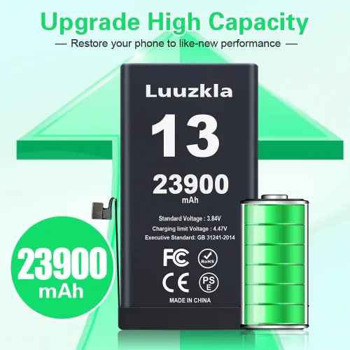 Miniatura 2 de Batería de 23900 mAh compatible con iPhone 13, batería de gran capacidad compatible con iPhone 13, con kits de herramientas completos, 0 ciclos