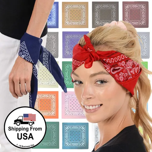 Miniatura 5 de BASICO 6Pack Bandanas for Men and Women I Bandana Headbands Handkerchiefs