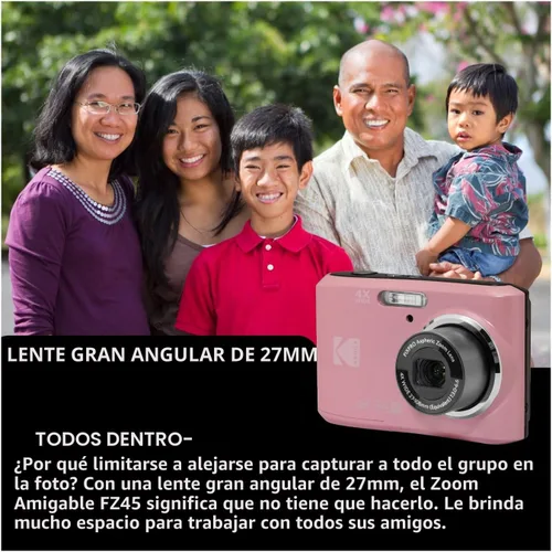 Miniatura 4 de Kodak PIXPRO FZ45 Friendly Zoom 16MP 1080p Cámara digital Full HD (Pastel Pink) Paquete con tarjeta de memoria (2 artículos)