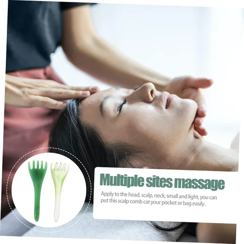 Miniatura 8 de Healeved 2 unids herramienta de cabeza para el cuidado del cabello peine masaje resina cera de abejas mujeres cuero cabelludo chatarra gusha