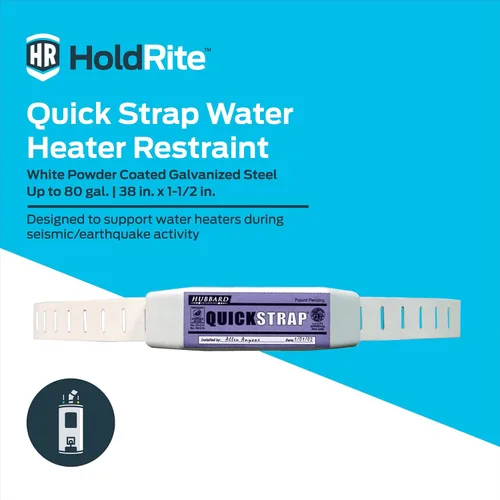 Miniatura 2 de HoldRite QuickStrap para calentador de agua de 120 galones, acero galvanizado, QS-120