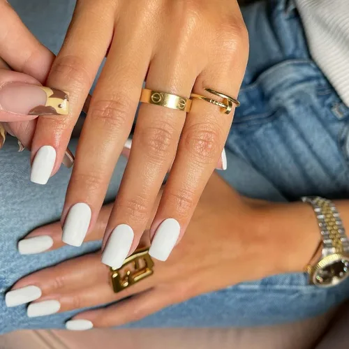Miniatura 16 de KQueenest 30 PIEZAS Uñas Postizas Vino Rojo Oscuro, Uñas Cortas y Medianas Cuadradas, Uñas Acrílicas Burgundía, Uñas Postizas de Color Sólido, Uñas