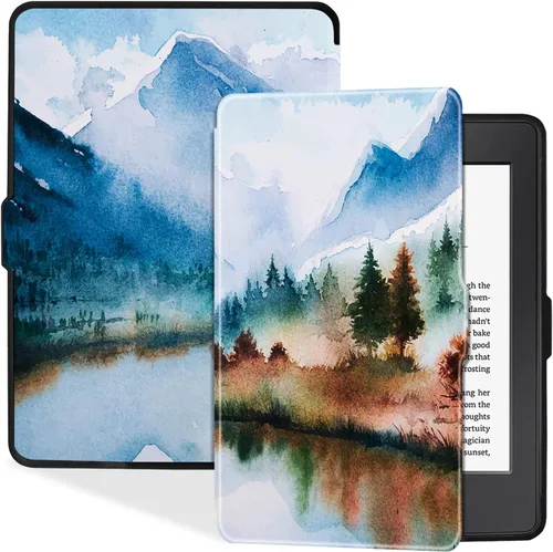 Miniatura 18 de Funda delgada para Kindle Paperwhite de 5ª/6ª/7ª generación antes de 2018 (versión 2012-2017, modelo EY21 y DP75SDI) – Funda protectora de piel Negro