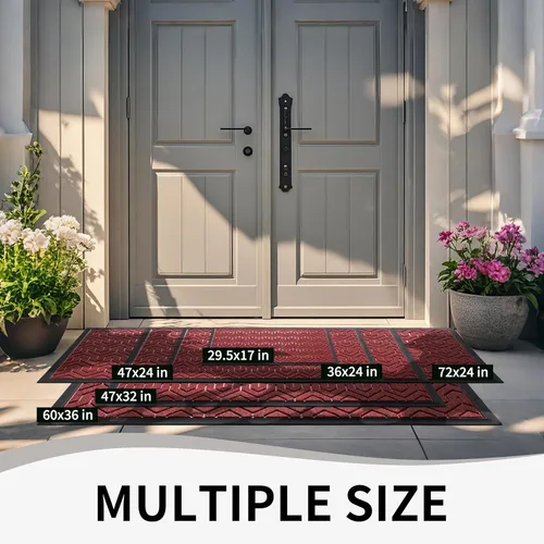 Miniatura 5 de Yimobra Alfombra para Puerta Delantera Exterior Entrada 29.5x17, Impermeable Resistente Alfombras Exteriores para Puerta Delantera, Alfombra