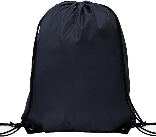 Miniatura 6 de CODOBON Mochila con cordón a granel Draw String Bags Cinch Bolsa de poliéster para deporte de gimnasio, Negro -, Classic