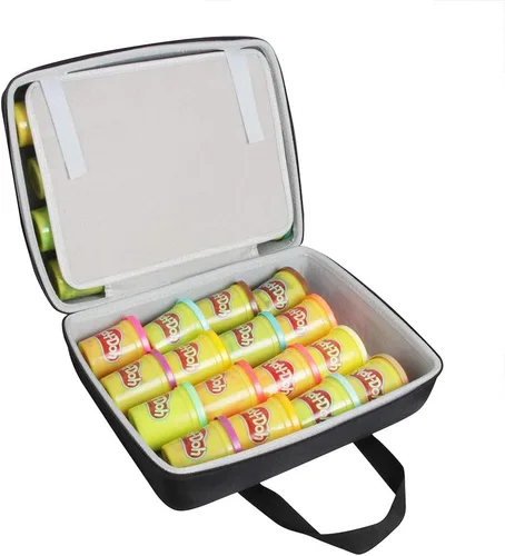 Hermitshell Estuche rígido de viaje para compuesto de modelado Play-Doh, paquete de 40 latas de colores de 3 onzas (solo estuche negro)