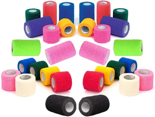 Miniatura 29 de Cinta adhesiva para veterinarios (negro) (paquete de 2) (4 pulgadas x 15 pies), autoadhesiva, adherente, cohesiva, flexible, autoadhesiva, rollo