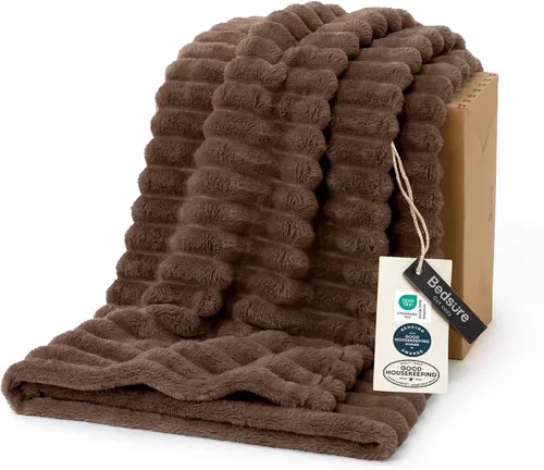 Miniatura 64 de Bedsure GentleSoft - Manta de forro polar azul para sofá, mantas suaves y acogedoras para mujer, lindas mantas pequeñas para niñas, azul claro, 108