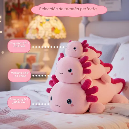 Miniatura 3 de SQEQE Ajolote de peluche con peso, juguete de peluche de ajolote con peso suave, bonita almohada para abrazar, regalo para niños y adultos