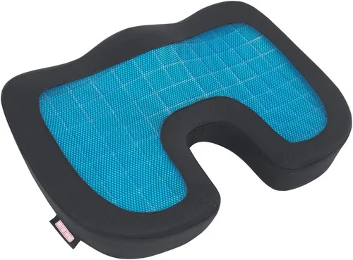 Motor Trend Cojín refrescante para asiento de automóvil con espuma viscoelástica, fabricado con gel ortopédico para máxima comodidad del coxis y