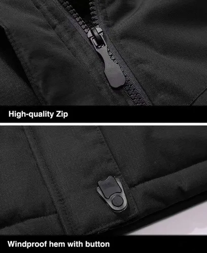 Miniatura 7 de MAGCOMSEN - Chaqueta de invierno para hombre, impermeable, abrigada, con forro polar y múltiples bolsillos