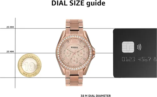 Miniatura 6 de Fossil Riley - Reloj para mujer con detalles de cristal y pulsera de acero inoxidable
