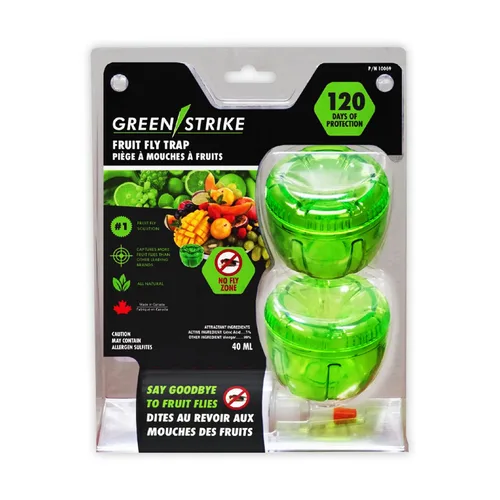 Miniatura 2 de REENSTRIKE Paquete de 2 trampas para moscas de fruta para uso en interiores. Solución de 120 días - Trampa para mosquitos y trampa eficaz