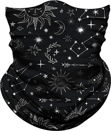 Miniatura 24 de Obacle Bandana sin costuras, máscara facial rave, para mujeres y hombres, para protección contra el polvo, el viento y el sol