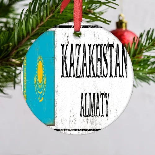 Miniatura 18 de Adornos de Navidad de Estambul 2023, bandera de pavo, decoraciones de Navidad para árbol, país, ciudad, recuerdo, fiesta, vacaciones, decoraciones
