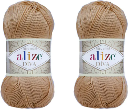 Miniatura 7 de Alize Diva Yarn - Hilo para tejer a mano, hilo acrílico 100% microfibra, hilo Alize Diva, efecto seda, ganchillo arte, encaje, manualidades, lote