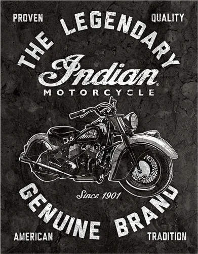 Miniatura 8 de Desperate Enterprises Indian Motorcycle Since 1901 - Letrero de hojalata nostálgico vintage de metal, fabricado en Estados Unidos Motocicletas