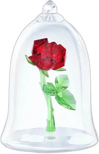 Miniatura 7 de Swarovski Figura coleccionable de cristal de la Bella y la Bestia, rosa encantada La belleza y la bestia
