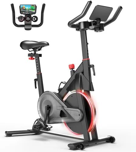 Miniatura 7 de Bicicleta de Ejercicio, Bicicleta de Ciclismo Interior con 32 Niveles de Resistencia Magnética Ajustable, Bicicleta de Ciclo con Capacidad