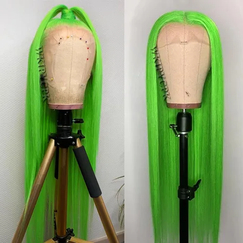 Miniatura 12 de Peluca con encaje frontal rubia ceniza, de 22 pulgadas de largo cabello sintético lacio, línea capilar prerasgueada, fácil de instalar, ligera