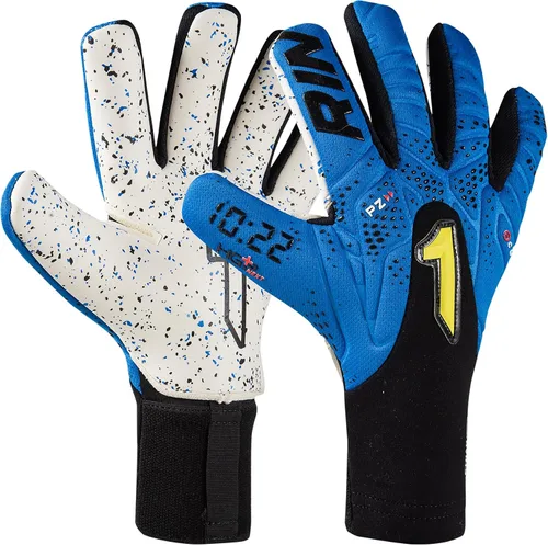 Miniatura 9 de Rinat Kronos 10:22 Guante de portero de césped – Guantes de portero de fútbol duraderos con palma de látex HGP+, corte negativo para un ajuste Azul