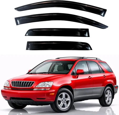 Miniatura 77 de KPY Visor de ventana compatible con Hyundai Tucson 2021-2025, 4 piezas de deflector de ventilación para ventana lateral, estilo Mugen, protector