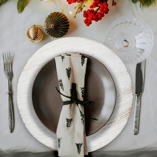 Miniatura 8 de Platos Base Blancos Antiguos de 13", Plato Base Redondo para Platos de Cena, Platos Base Estilo Granja, Platos Base Rústicos para Fiestas, Cenas