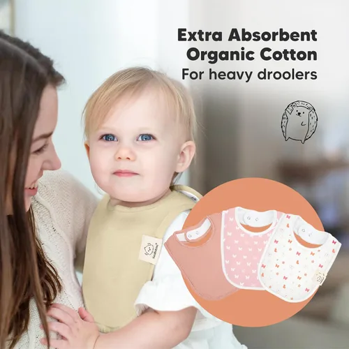 Miniatura 5 de KeaBabies Paquete de 8 baberos orgánicos para bebés para niñas y niños y paquete de 8 baberos orgánicos para bebés para niñas y niños, baberos