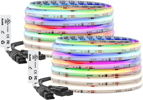 Miniatura 10 de BTF-LIGHTING Tira LED FCOB COB WS2814 IC RGBW 6000K Flexible de Alta Densidad con Efecto de Persecución de Color Uniforme 3m DC24V 896LED/m 16IC/m