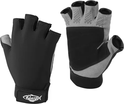 Palmyth Guantes de pesca UV con protección solar, guante sin dedos para kayak, hombres y mujeres, UPF 50+ SPF para navegación, senderismo, remo,