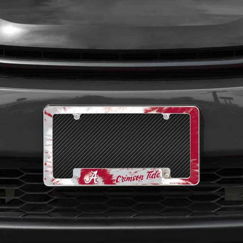 Miniatura 2 de Rico Industries Marco cromado de la NCAA de 12 x 6 pulgadas, marco cromado para placa de automóvil, camión, SUV