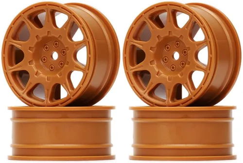 Miniatura 11 de 4 llantas de plástico RC de rally de 2.047 in de diámetro para 1/10 escala RC on Road Racing Truck Kyosho HSP HPI RGT Tamiya CC01 D90 piezas