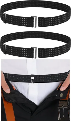 SUOSDEY Camisa Stays Belt para hombre, camisa tucker, cinturón elástico ajustable oculto, agarre más fuerte con pegamento mejorado
