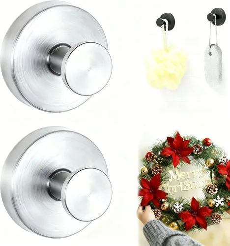Miniatura 10 de Ganchos de ventosa para coronas en vidrio, ganchos de corona para puertas delanteras, ganchos para toallas para baños, modelo de soporte