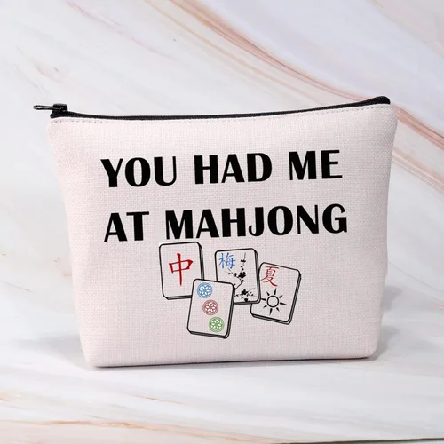 Miniatura 4 de BDPWSS Divertido Mahjong Mahjong Bolsa de Mahjong Amante Regalo Mahjong Azulejos Bolsa Mahjong Chica Cosméticos Bolsa Mahjong Juego de mesa Bolsa