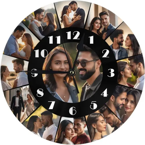 Miniatura 12 de Reloj de pared redondo tribal étnico teñido anudado, silencioso, sin tictac, relojes decorativos de cuarzo a pilas, relojes de escritorio Teñido