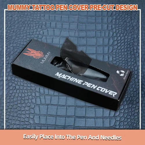 Miniatura 2 de Mummy 300pcs Tattoo Pen Machine Covers, Disposable Tattoo Machine Bags 2.4 x 7.09 Inch, Universal Cartridge Sleeves with Pre-Punched Hole for Most