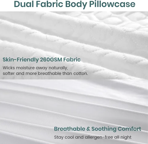 Miniatura 6 de Rainmr Almohada de Cama Tamaño Queen para Dormir de Espuma Viscoelástica Triturada con Altura Ajustable y Funda de Almohada Lavable Refrescante