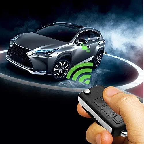 Miniatura 3 de MASO Kit de bloqueo centralizado remoto para automóvil, sistema de entrada sin llave de 4 puertas + sistema de alarma antirrobo inmovilizador