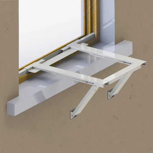 Miniatura 4 de Ivation Soporte de aire acondicionado, no requiere herramientas ni taladros, montaje de CA para ventana fácil de instalar, acero resistente, soporta