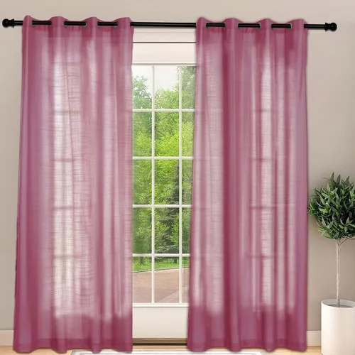 Miniatura 45 de Frelement Cortinas opacas extralargas de 108 pulgadas de largo, para sala de estar, cortinas de lino con bloqueo de luz, cortinas con aislamiento